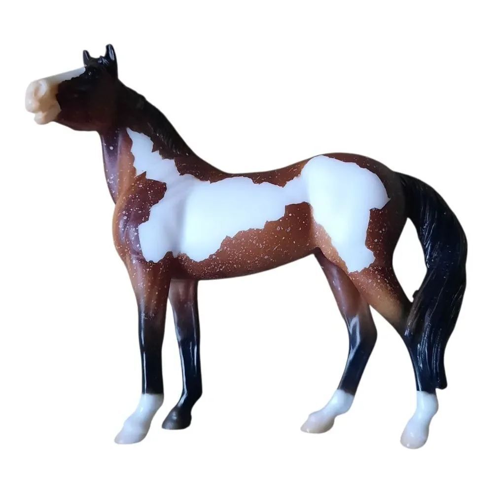 Brown and White Horse Figurine